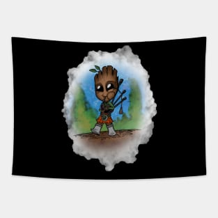 Treeman bagpiper Tapestry