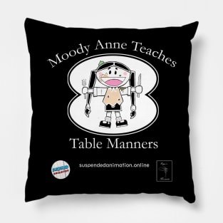 Moody Anne Teaches Table Manners Book Cover Pillow