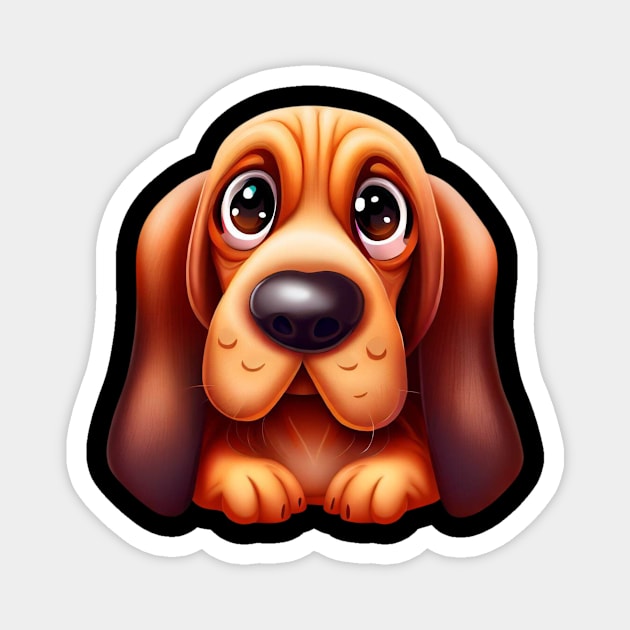 Barktastic Bloodhound Magnet by Art By Mojo