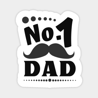 # 1 Papa Dad Funny Beard Men's Best Father Magnet