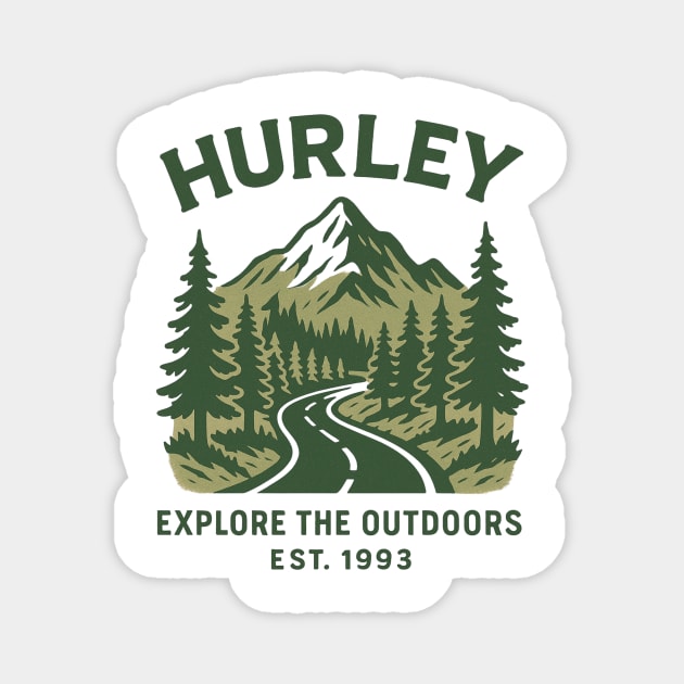 Hurley KY Vintage Evergreen Sunset Eighties Retro 80s 90s Magnet by ArtistTee ⭐⭐⭐⭐⭐