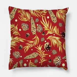 #Christmas #Pattern #Pine #Snow 3 Pillow