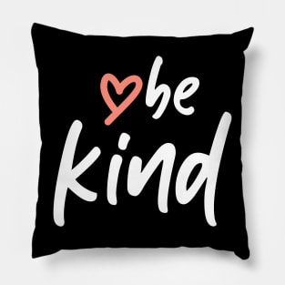 Be Kind Love Heart (White) Pillow