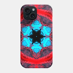 Psychedelic Hippie Flower Red and Blue Phone Case