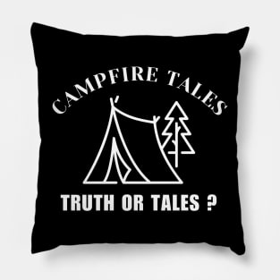 Campfire Tales: Truth or Tales? Camp Fire Pillow