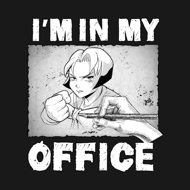 I'm In My Office Anime Sketch Artist Sketching by TheTeeBee