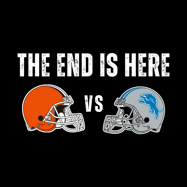 Browns versus Lions NFL Football Fans Funny by Little Duck Designs