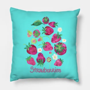 Fresh Strawberries Pillow