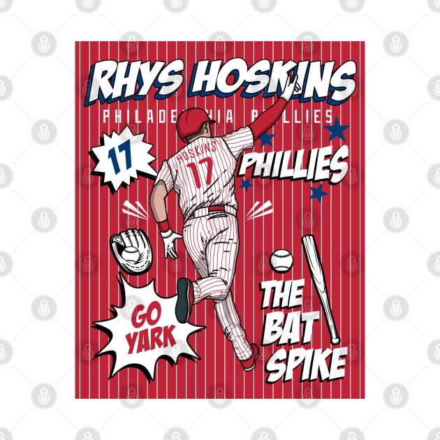 Rhys Hoskins Comic Style Art by Luna Illustration