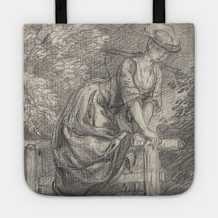 A Milkmaid Climbing a Stile by Thomas Gainsborough Tote