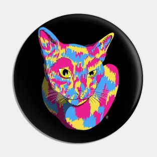 OLIVE OIL THE CAT LOGO Zombie Teeth Art Pin