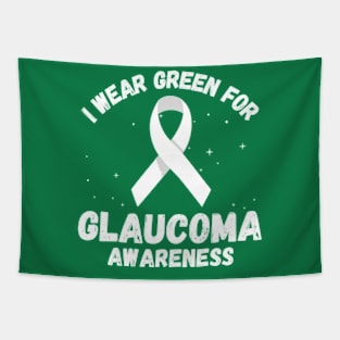 I Wear Green For Glaucoma Awareness Tapestry