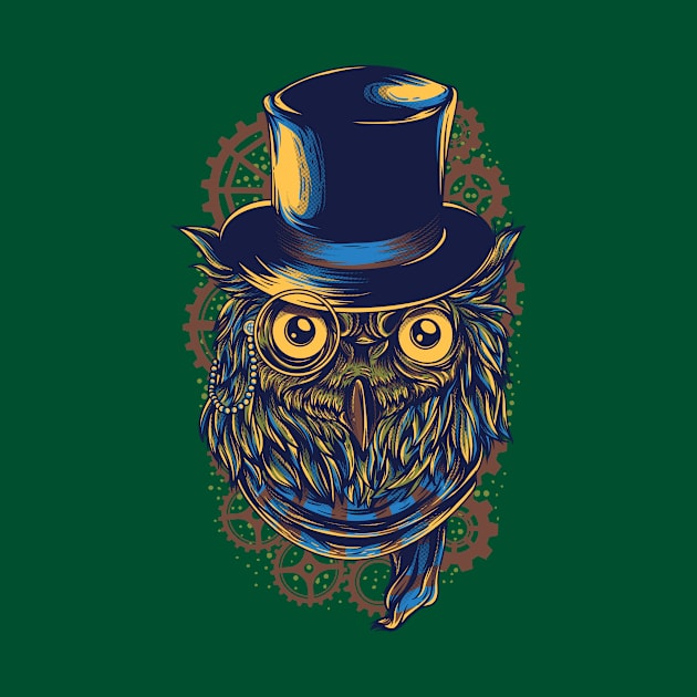 Steampunk Owl by badsyxn