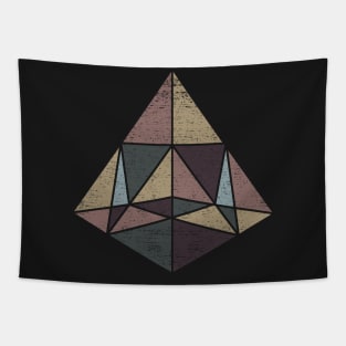 Abstract Geometry with Earth Tones Tapestry