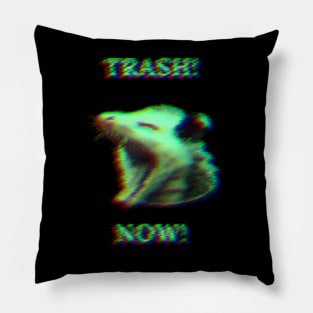 Possum demanding trash Pillow