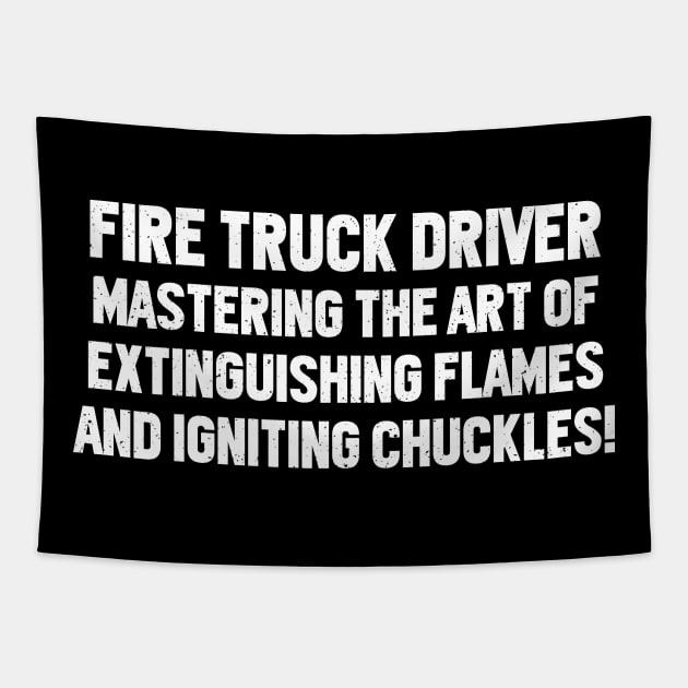 Fire Truck Driver Mastering the Art Tapestry by trendynoize