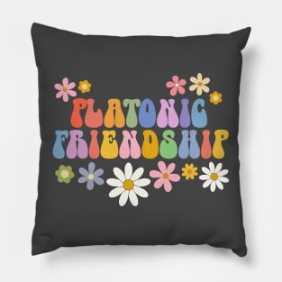 Platonic Friendship Supportive Best Friend Appreciation Day Platonic Love for Soulmate Pillow