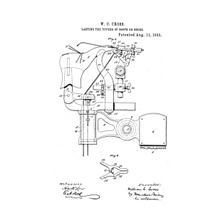 Lasting the upper of boots or shoes Vintage Patent Hand Drawing T-Shirt