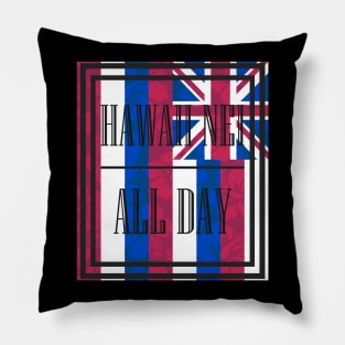 Hawai'i Floral Flag by Hawaii Nei All Day Pillow