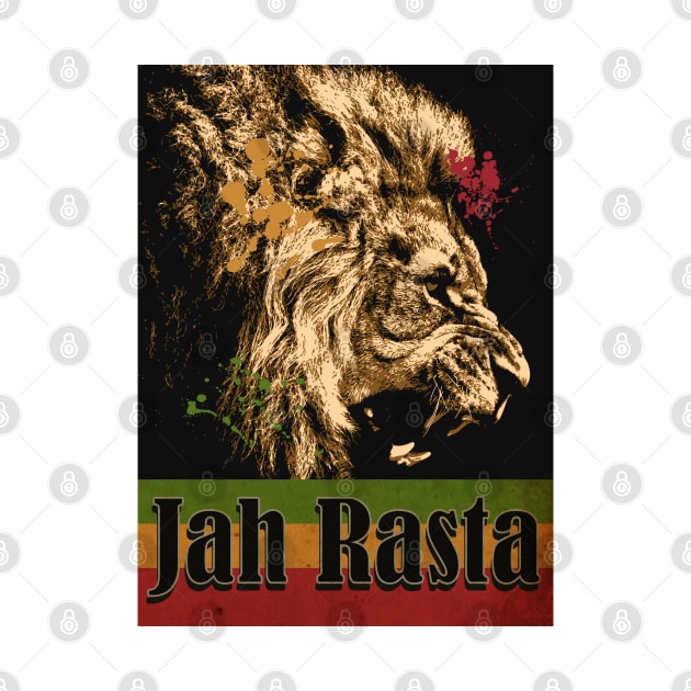 Jah Rasta Lion by CTShirts