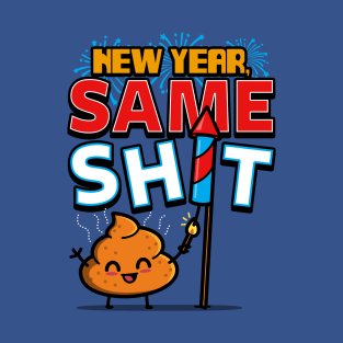 Lunar New Year 2024 Funny Cute Kawaii Poop Original Cartoon Meme T-Shirt