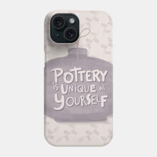 Pottery is unique with flowers background Phone Case