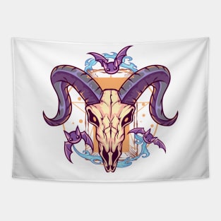 Baphomet Skull Tapestry