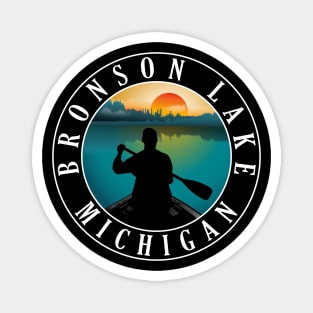 Bronson Lake Canoeing Michigan Sunset Magnet
