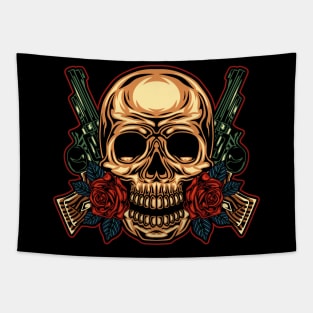 Skull Guns Tapestry