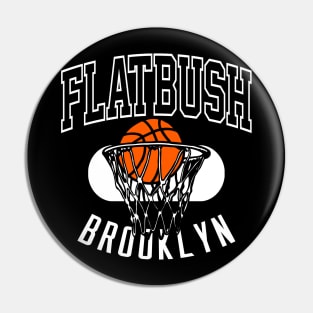 Flatbush Brooklyn Retro Basketball Pin