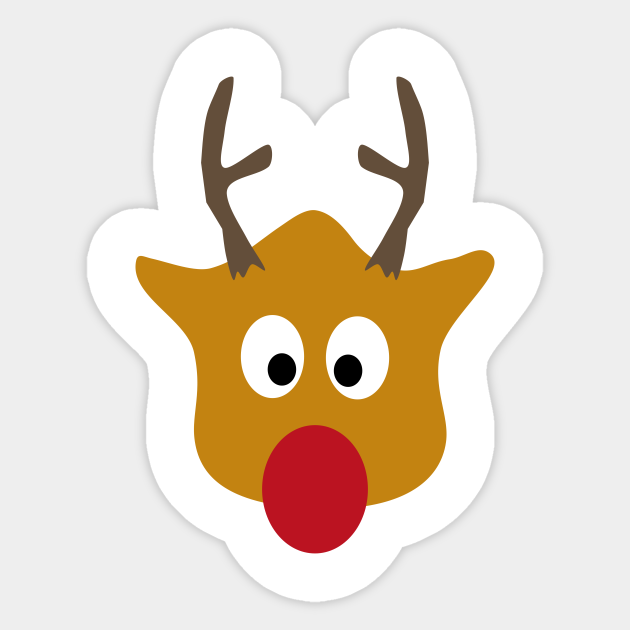 Rudolph The Red Nosed Reindeer Cartoon - Rudolph Reindeer - Sticker | TeePublic Rudolph The Red Nosed Reindeer Cartoon - Rudolph Reindeer - Sticker | TeePublic