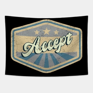 vintage Accept Tapestry