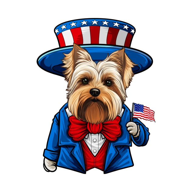 Funny 4th of July Biewer Terrier Dog by whyitsme