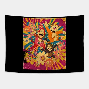 Monkey Banana Splits Craze Tapestry