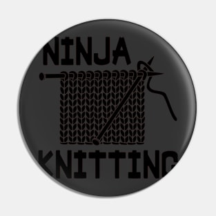 Ninja Knitting Black Yarn Knitting Pin