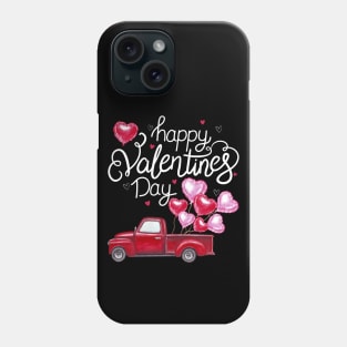 Red Truck With Hearts Happy Valentine's Day Gifts For Women Phone Case