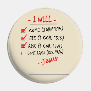 Jesus's To Do List Pin