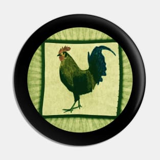 Little Red Rooster Green Pin