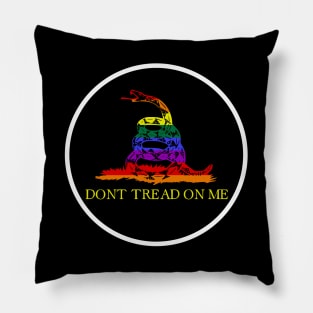 Rainbow Gadsden Flag Pillow