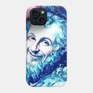 Democritus Snowy Portrait | Democritus Artwork 10 Phone Case