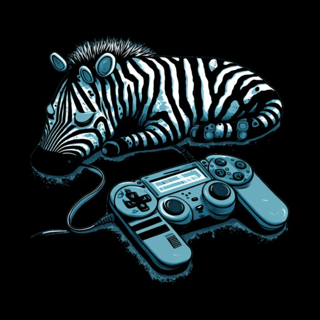 Sleeping by Day Gaming by Night - Zebra gamer by KhaledAhmed6249