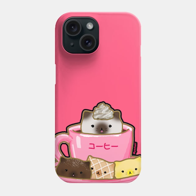 Cup of Kitty Phone Case by Pochari