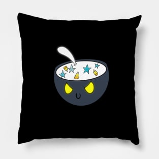 Jack O Lantern Cereal Bowl Halloween Trick Or Treat Graphic Illustration Novelty Pillow