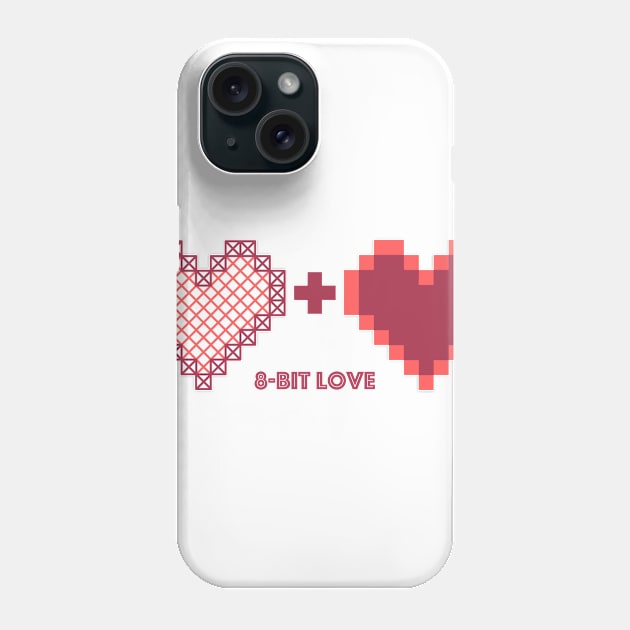 8-Bit Love Phone Case by pa2rok