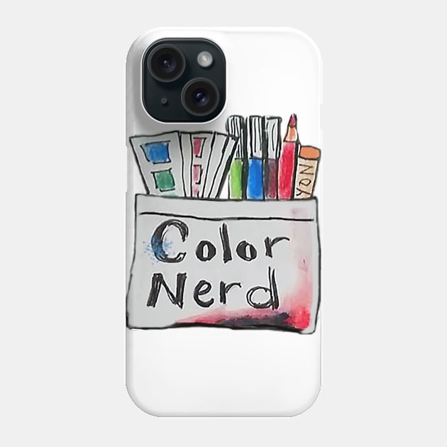 Color Nerd Phone Case by artoflee