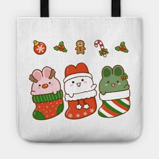 Bunnies Christmas Stockings 2 Tote