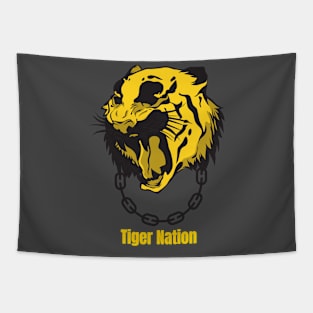 Tiger Nation Yellow Tapestry