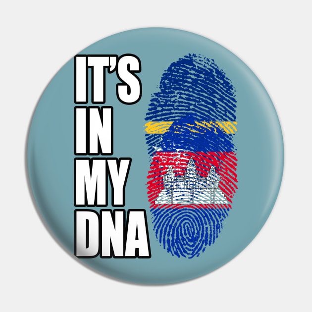 Cambodian And Nauruan Mix DNA Flag Heritage Pin by Just Rep It!!