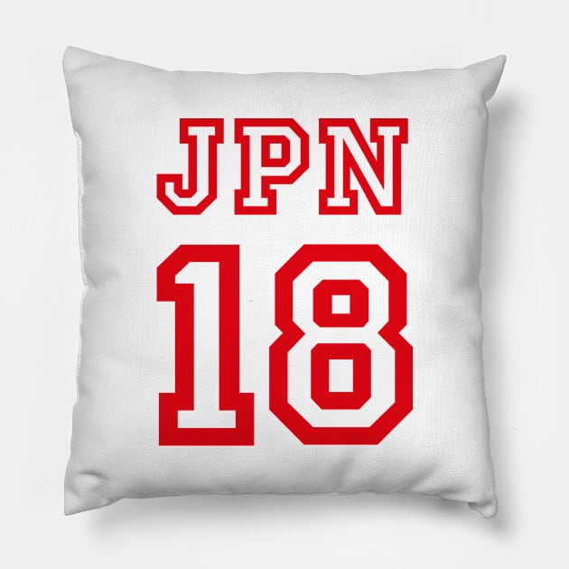 JAPAN SOCCER Pillow by eyesblau