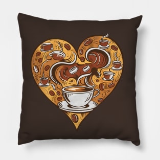 Coffee wave Pillow